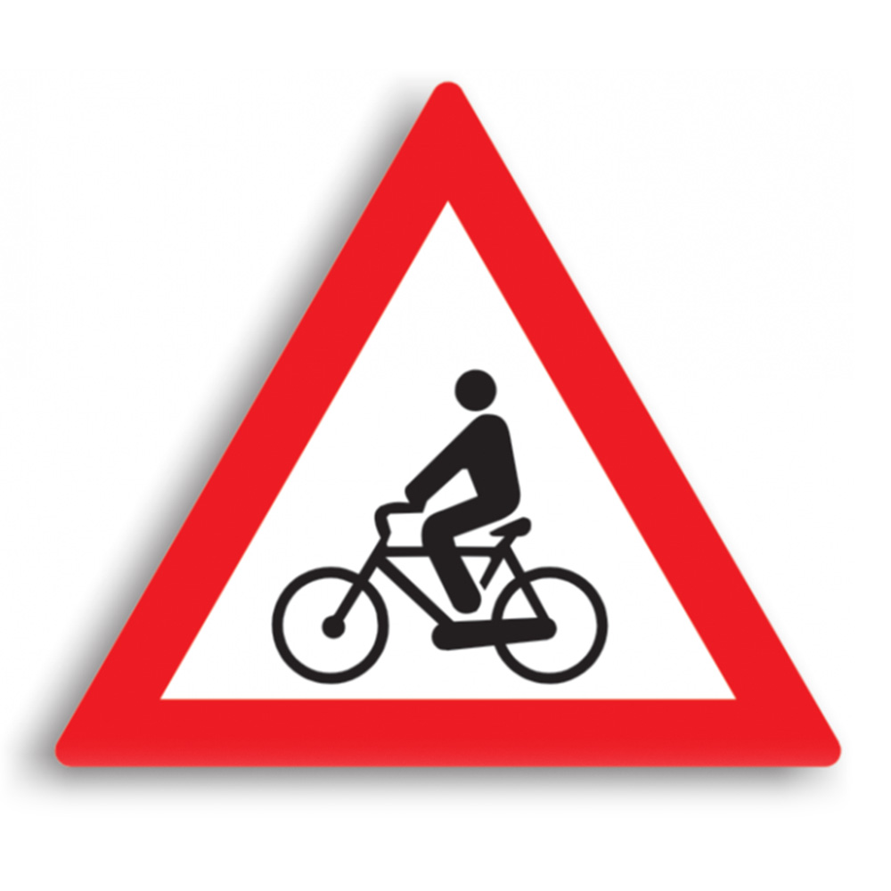 Indicator de avertizare - Bicicliști 90 cm