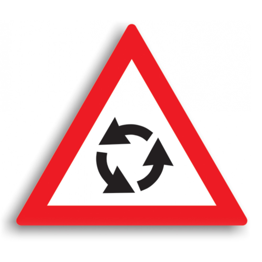 Indicator de avertizare - Presemnalizare intersecție cu sens giratoriu 90 cm