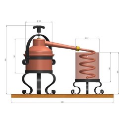 Cazan țuică 1 L suvenir Stanley-2