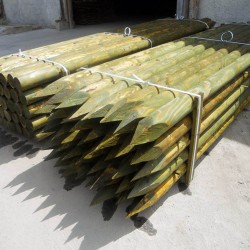 Stâlpi lemn tratat pentru gard, grosime 6 cm-1