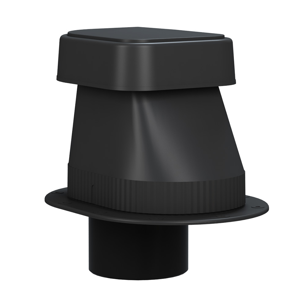 Element ventilare – țiglă metalică cu rocă Negru