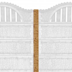 Stâlpi gard beton 14 x 13 x 270 cm 2,7 m Stâlpi cu model piatră