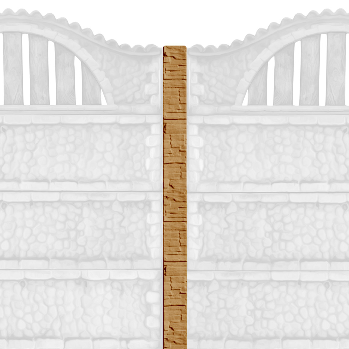 Stâlpi gard beton cu model piatră 14 x 13 x 270 cm