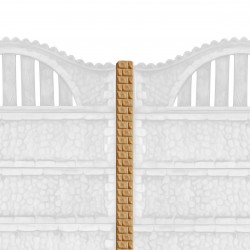 Stâlpi gard beton 14 x 13 x 220 cm 2,2 m Stâlpi cu model cărămidă