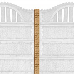 Stâlpi gard beton 14 x 13 x 270 cm 2,7 m Stâlpi cu model cărămidă