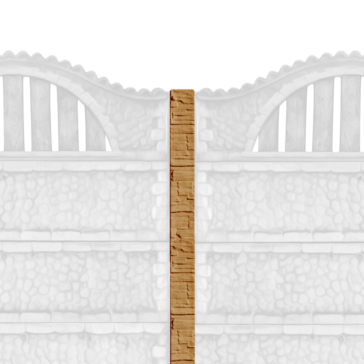 Stâlpi gard beton cu model piatră 14 x 13 x 220 cm