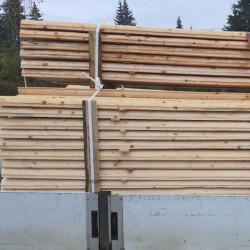 Lambriu semirotund din lemn tip buștean pentru cabane, 60 mm x 120 mm x 3 m-3