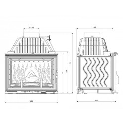 Focar șemineu Kawmet Eko - Spruce din fontă 16 kW-2