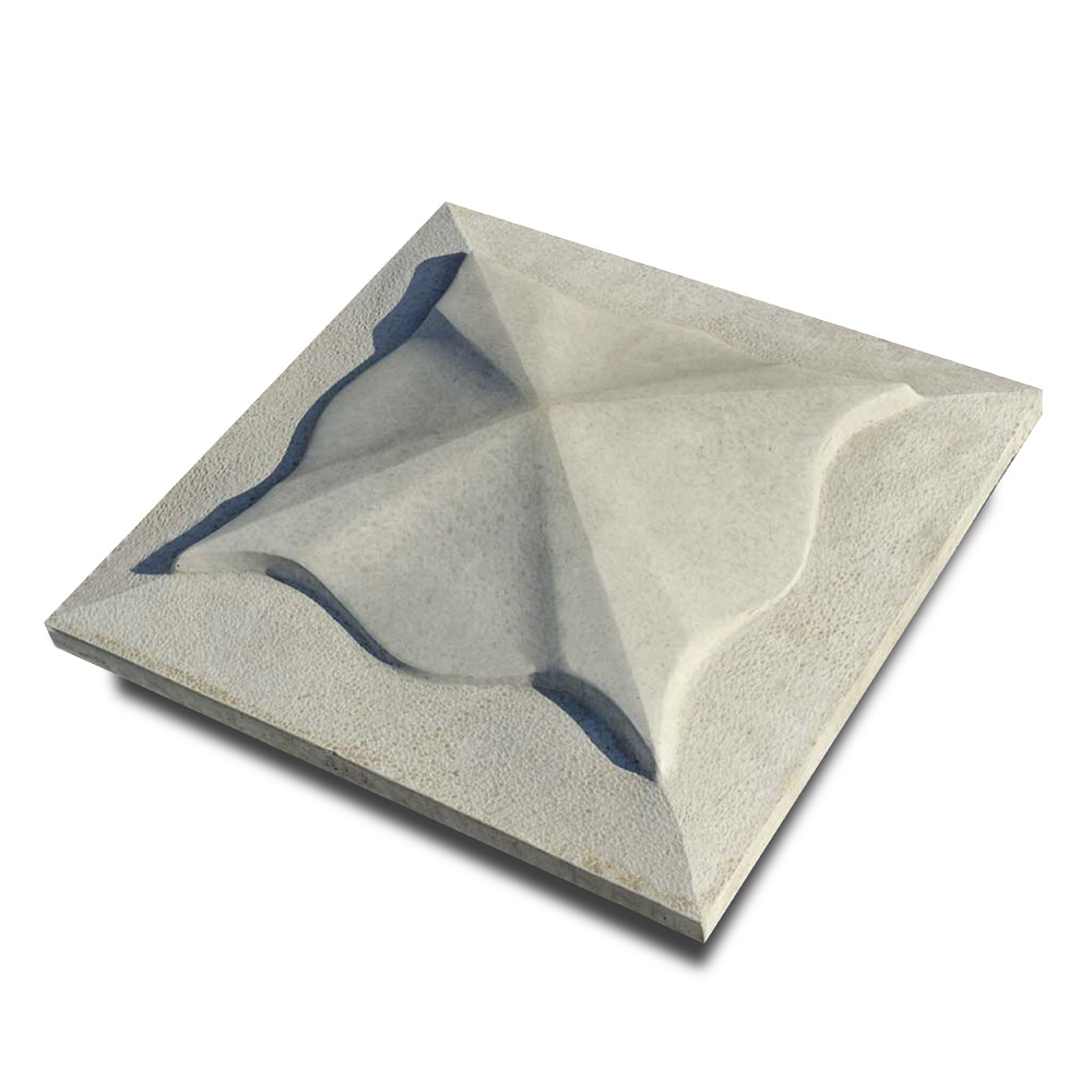 Capac stâlp gard beton gri 45x45 cm