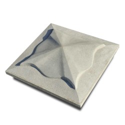 Capac stâlp gard beton 45 x 45 cm Gri Beton Pătrat